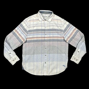 Tommy Bahama Coastline Cord Long Sleeve Corduroy Plaid Shirt Men’s Medium EUC - Picture 1 of 14