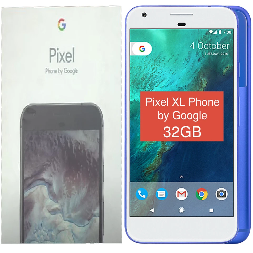 BNIB 5.5" Google Pixel XL 2016 G-2PW2200 32GB Blue Factory Unlocked 4G OEM - Image 1 of 1