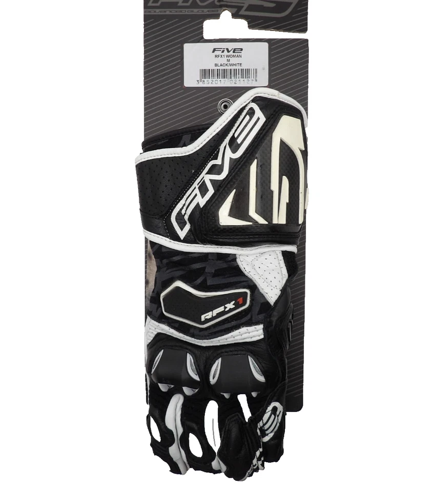 Guantes de moto Five5 RFX1 mujer negro blanco talla mediana/9 mujer Foto 1 de 4