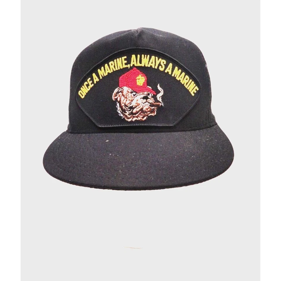 Eagle Crest Vintage Once a Marine, Always a Marine Bulldog Hat Made in the USA - Imagem 1 de 4