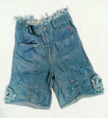 NEW vintage OILILY Girls Boys Jean denim Embroidered Shorts 104 116 128 4T 6 7-8 - Image 1 of 4