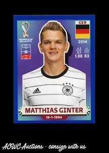 2022 FIFA WM Aufkleber blau #GER 5 Matthias Ginter (Deutschland) - Bild 1 von 2