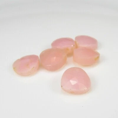 8.36 Ct Natural "PEPPERMINT CANDY" Pink Opal Pear Drilled Matching Beads-A2020 - Image 1 of 2