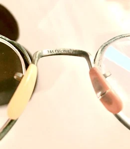Vintage 1930's B&L Bausch Lomb Ful Vue Round Frame Eyeglasses W/ Hard Case - Picture 1 of 18