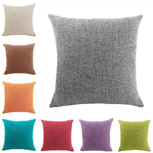 12" 16" 18" 20" 22" 24" 26" 28" Linen Large Cushion Cover Throw Pillow Case UK - Picture 1 of 16