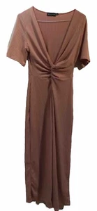 PRETTYLITTLETHING Peach Gathered Jumpsuit U.K 8 FREE POSTAGE - Picture 1 of 3