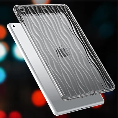 Flow Line Transparent Funda Cover For iPad 9th Gen 10.2" Air 9.7 Mini Slim Case - Image 1 of 4