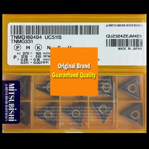 10 PIEZAS en CAJA Inserto de Carburo Original MITSUBISHI TNMG160404 UC5115 TNMG331 Nuevo - Imagen 1 de 1
