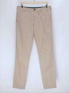 Mens BURBERRY Lightweight Classic Beige Solid Regular Chino Pants Size 32R - Picture 1 of 23