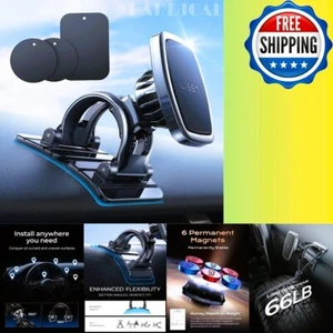 Soporte magnético para teléfono de coche para iPhone y Android con 6 imanes y ajustable - Imagen 1 de 10