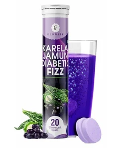 Glowsik Ayurvedic Jamun Tablets 20 Effervescent Herbal - Picture 1 of 5