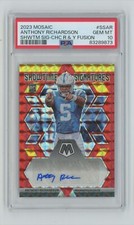 2023 Panini Mosaic RC Choice Red Yellow Showtime Auto Anthony Richardson PSA 10