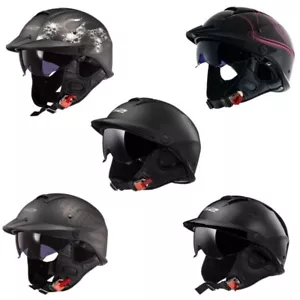 LS2 Rebellion Half Face Street Motorcycle Helmet - Pick Size & Color - Picture 1 of 17