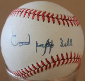 "COOL PAPA BELL" HALL OF FAME SIGNED BASEBALL (JSA/LOA) - Picture 1 of 3