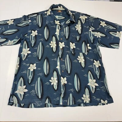 High Surf Shirt Mens L Multicolor Route 66 Button Up Casual Hawaiian Surfboards - Image 1 of 4