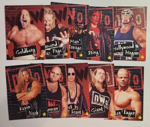 1998 Topps WCW NWO Complete Set Of 10 Stickers Hulk Hogan Macho Man Sting DDP - Picture 1 of 7