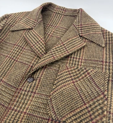 VNTG 70’s Mt. Jefferson Woolens Oregon Houndstooth Wool Sportscoat Jacket Sz. 40 - Image 1 of 4