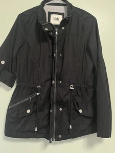 Sz M/L YMI COLLECTION Women’s Black Jacket Cargo See Pics Size notag No Hood - Picture 1 of 8