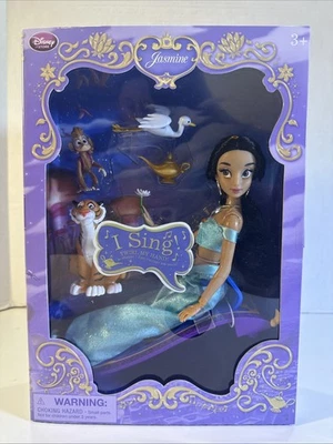 Muñeca Disney Aladdin Jazmín Princesa I Canto + Alfombra Mágica Rajah Abu Nueva en Caja Foto 1 de 4
