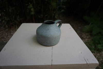 Vase Bückeburg grau schwarze Punkte H 8 B 11/4 1970er - Bild 1 von 4