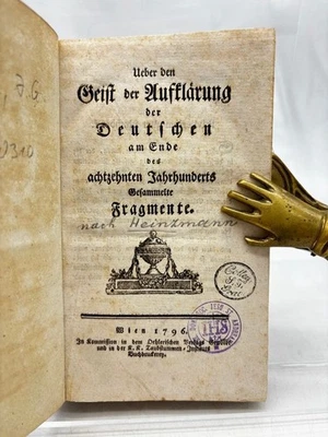 Ueber den Geist der Aufklärung der Deutschen am Ende des 18. Jahrhunderts Heinzm - Bild 1 von 4