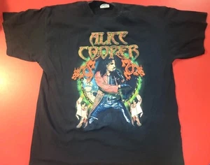 T-shirt vintage Alice Cooper tour 2002 taglia XXL 2XL musica rock band - Foto 1 di 5