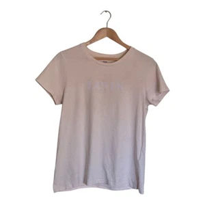 Womens Levis Tshirt Pale Pink Size Large Centre Logo - Picture 1 of 5