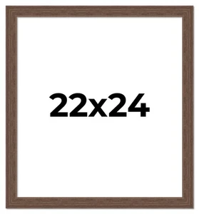 22x24 Frame Brown Farmhouse Solid Wood Picture Frame Width 1.5 Inches | Interior - Picture 1 of 9