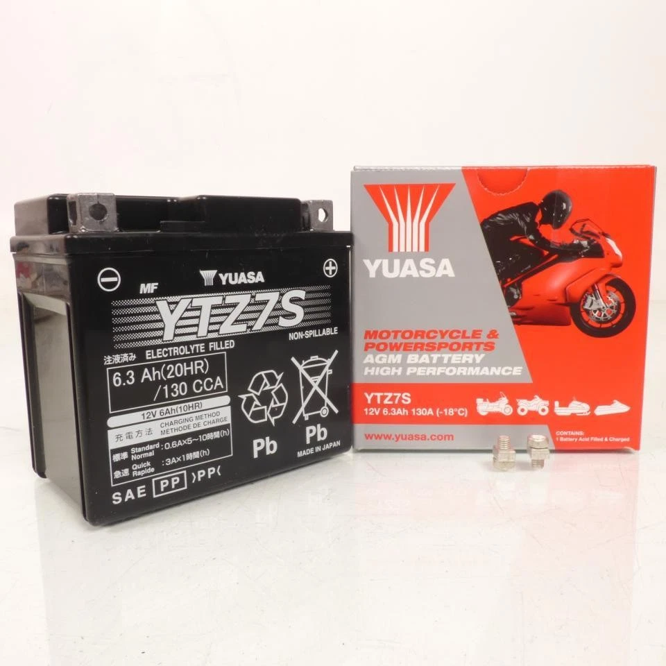 Batterie SLA Yuasa pour Moto Derbi 125 GPR 2009 à 2012 YTZ7-S / 12V 6Ah Neuf - Photo 1/4