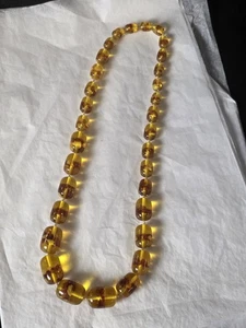 24 Zoll Graduierte Burmit Bernstein Perlen Halskette 105 Gramm - Bild 1 von 9