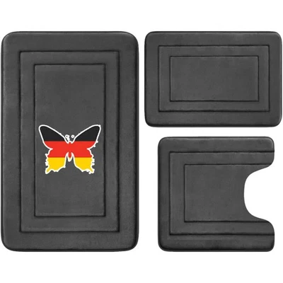 3 Stück Rutschfeste Badematten Set Angenehm Weiches WC Badezimmer Bad-Teppiche - Bild 1 von 4