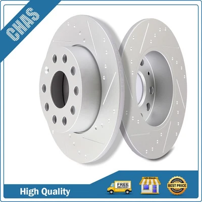 Rotores de freio traseiro 260mm para 2005 2006 2007 2008 2009 2010 Volkswagen Golf Jetta - Imagem 1 de 4