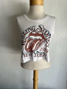 THE ROLLING STONES (2014) Official "New York 1979" Crop Top T-Shirt Size Medium - Picture 1 of 4