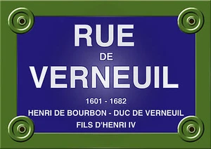 PARIS PLAQUE de RUE VERNEUIL Serge GAINSBOURG 20x30 cm ALU - Picture 1 of 1