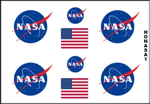 NASA GLOBE PEEL STICK  HO SCALE CUSTOM TRUCK CONTAINER TRAIN DECAL SET HONASA1 - Picture 1 of 1