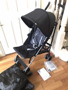 Mothercare Buggy Pushchair Folding Foldable From Birth Black Unisex Raincover
