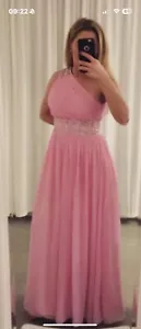 Schönes Maxikleid Kleid A-Linie Pailletten Rückenfrei Ballkleid Hochzeitskleid - Bild 1 von 8