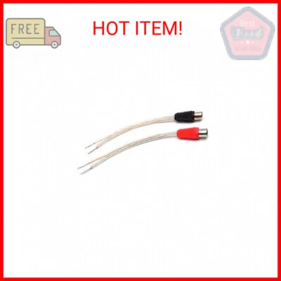 GaoZo Speaker Wire To RCA Female Adapter, RCA Plug Cable，RCA Plug Adapter (Black - Image 1 of 2