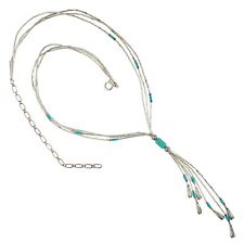 Old Carlisle Jewelry - Sterling Silver & Turquoise Necklace Adjustable 16" - 20"