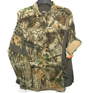 Magellan Women's Eagle Pass Deluxe ButtonDown Shirt Real Tree Edge XL UPF 50 - Picture 1 of 13