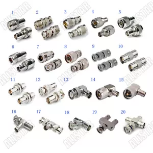 1x BNC Male Female to BNC N UHF PL-259 SO-239 Male Female Adapter Coax Connector - Picture 1 of 21