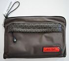 New Calvin Klein Brown Nylon Travel Bag Pouch Tablet Ebook Case Folio
