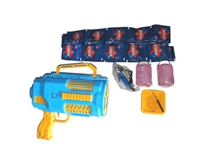 Automatic Electric Bubble Gun New Blue USB Charging Cable Colored Bubbles - Picture 1 of 3