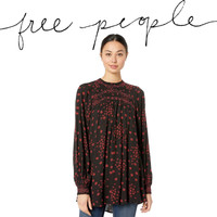 free people flowers in her hair smock detail tunic top