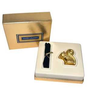 Estee Lauder 1998 Solid Perfume Compact Squirrel Full Knowing W/ Box NOS - Picture 1 of 17