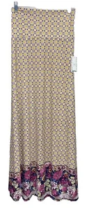 NUOVO abito maxi gonna LuLaRoe 2XL giallo rosa navy bianco floreale immerso aderente - Foto 1 di 11