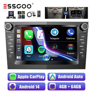 Für Opel Corsa D Astra H Antara DAB+ Carplay Autoradio Android 14 GPS 4+64G Cam - Bild 1 von 14