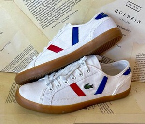 lacoste red sneakers
