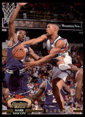1992 Stadium Club #16 Mark Macon Denver Nuggets - Image 1 of 2