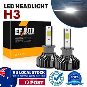 MODIGT H3 LED Headlight Globes Conversion Bulbs Kit High/Low Beam 6000K White - Picture 1 of 7